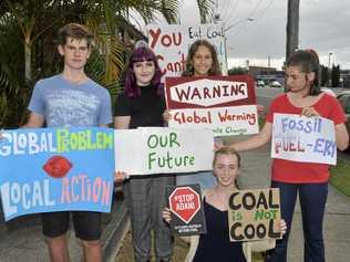 TAKING A STAND: Odin Sage, Ella Freelander, Shiann Broderick, Amoretta Hartley and Rachel Sloan (front) plan to participate in the nationwide School Strike 4 Climate Action on Friday. Picture: Tim Jarrett