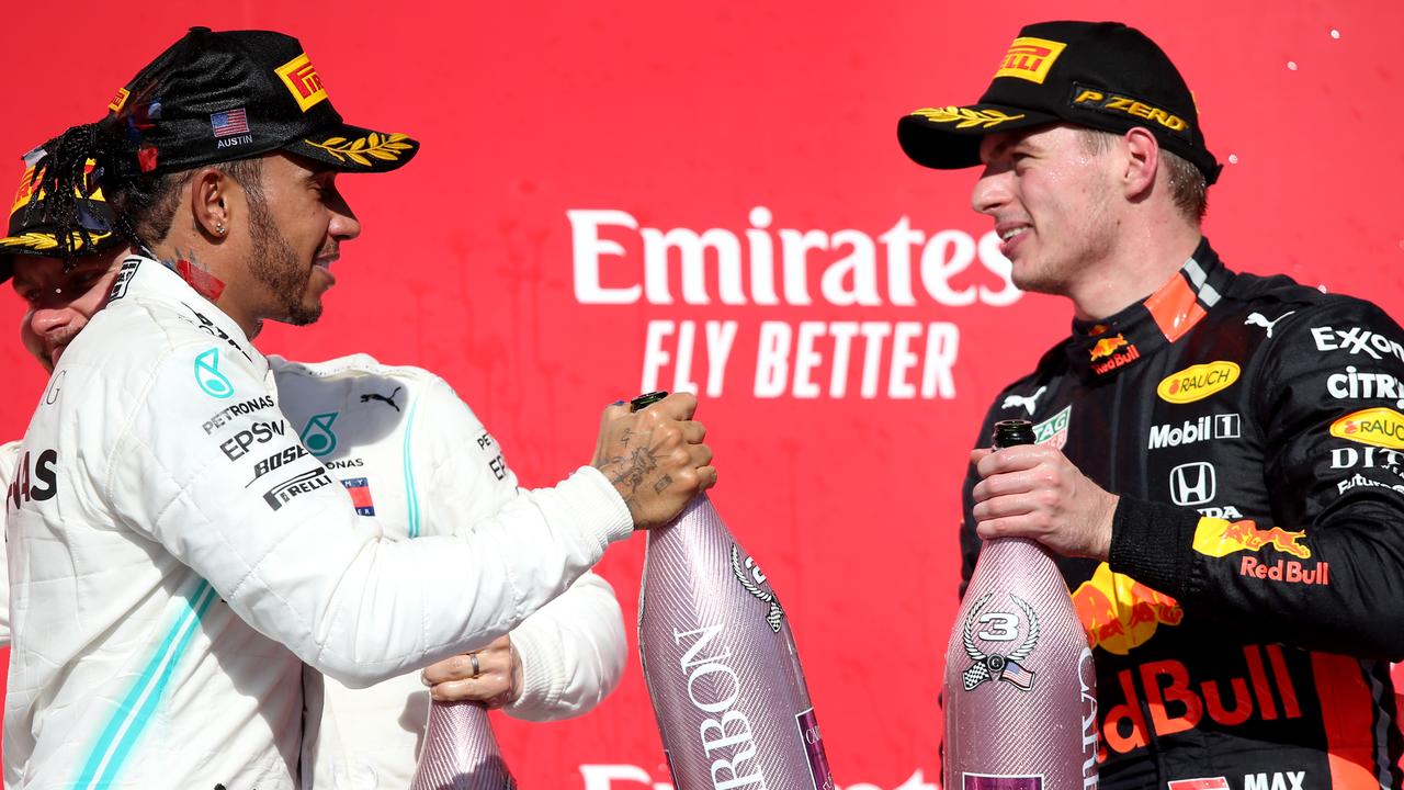 Hamilton moved to end his “beef” with Verstappen. Picture: Charles Coates