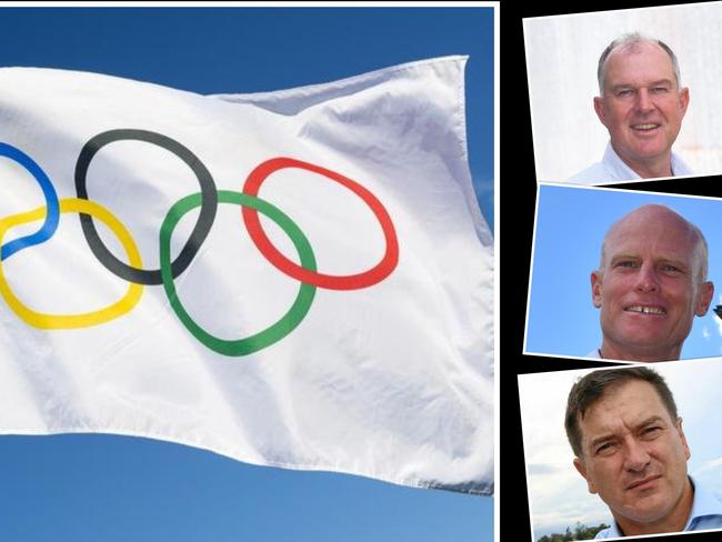 Gympie Olympic opportunities, MP Tony Perrett, Mayor Glen Hartwig and MP Llew O'Brien