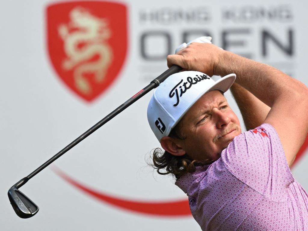 Cameron Smith plays a shot during the final round of the Hong Kong Open. Picture: Peter PARKS / AFP