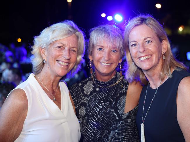 Ros Franklin, Layne Beachley and Angie Bell at the Australian Surfing Awards 2024 at HOTA for Gold Coast at Large. Picture, Portia Large.