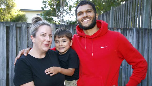 Alana Radford and Tim Scoble with their son Reef, 4. Picture: Tertius Pickard