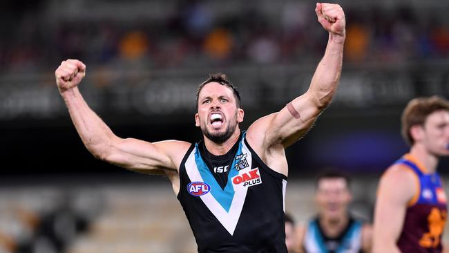 Former Port captain Travis Boak has started the season in scintillating form. Picture: AAP Image/Dave Hunt