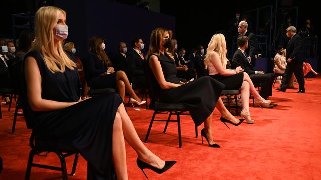 Ivanka Trump, left, Melania Trump and Tiffany Trump at Belmont University in Nashville, Tennessee, last week. Picture: AFP