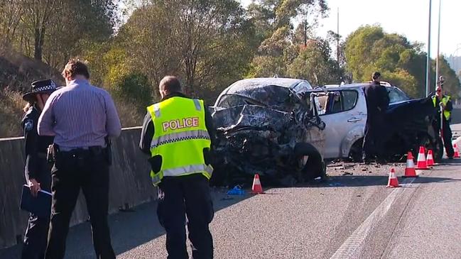 A horror triple fatality at Federal in April involving a car allegedly stolen at knifepoint from Gympie was one of two serious incidents involving allegedly stolen vehicles. Picture 9News