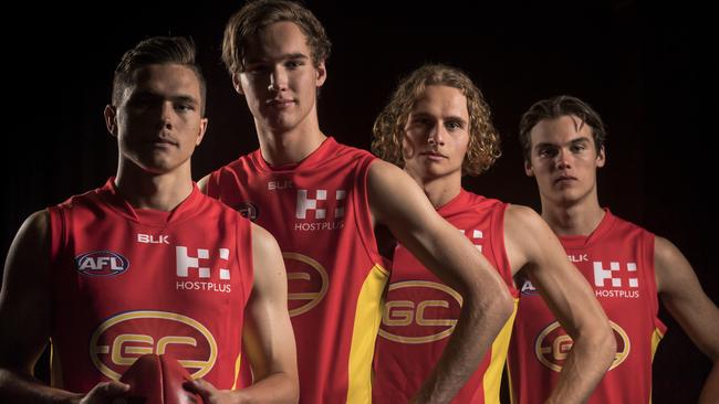 Ben Ainsworth, Jack Scrimshaw, Will Brodie and Jack Bowes have joined the Gold Coast. Picture: Getty Images.