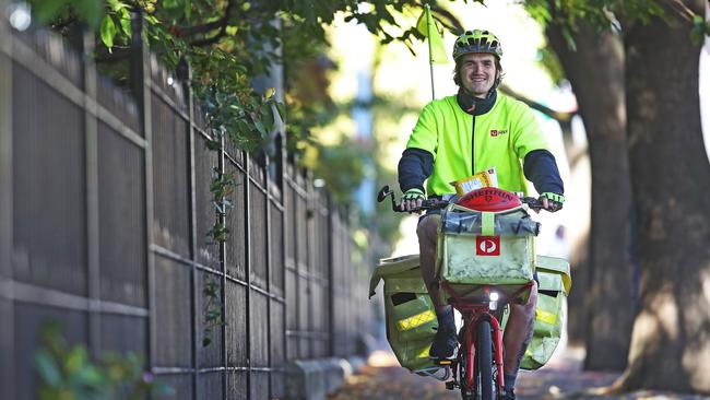 Australia Post delivery has been working hard during the COVID-19 pandemic. Picture: Zak Simmonds