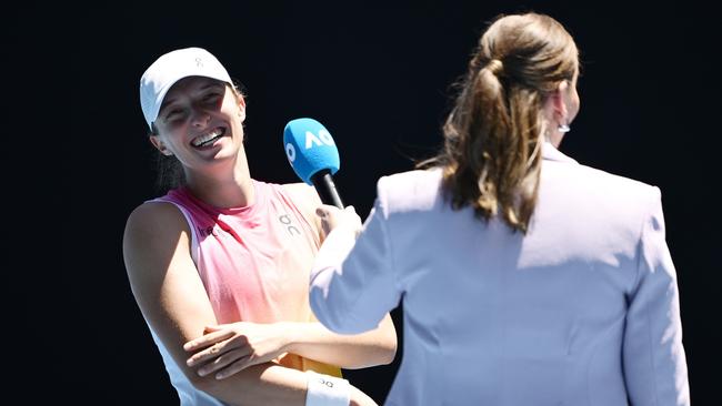 Jelena Dokic is a beloved pundit and commentator. (Photo by Hannah Peters/Getty Images)