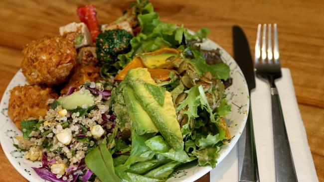 Giri Kana Cafe’s Combination Salad Plate. Picture: Mike Batterham