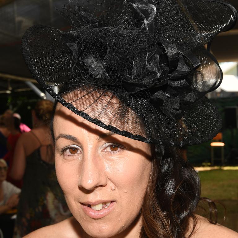 Narelle Jay enjoys the 2019 Darwin Cup. Picture: KATRINA BRIDGEFORD