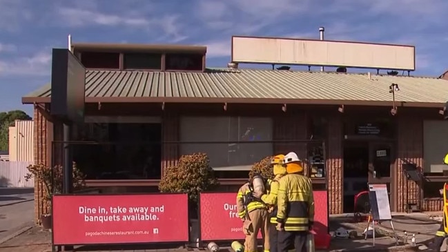 Restaurant fire at Frewville on Thursday. Picture: 7News