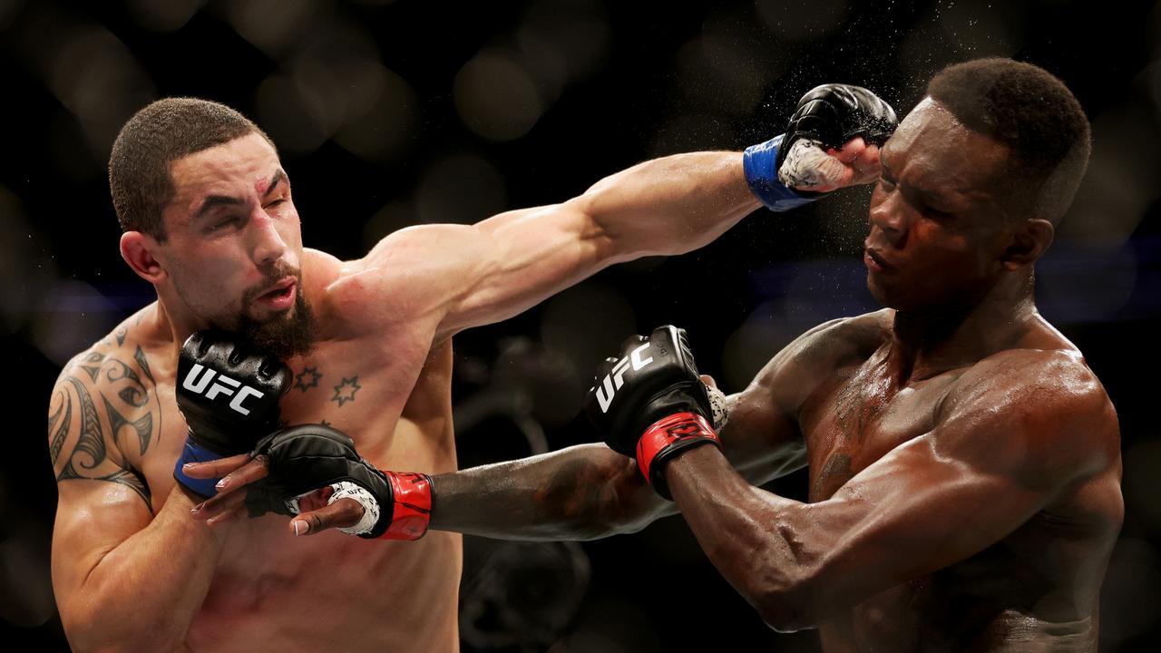 Whittaker lost against Adesanya in an awfully close fight. (Photo by Carmen Mandato/Getty Images)