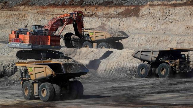 Work at the New Acland coalmine near Oakey, Queensland. Picture: Adam Head