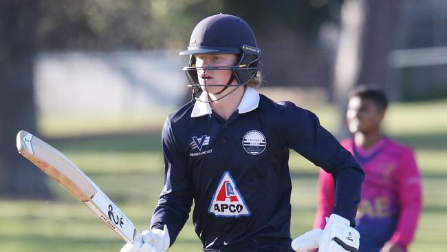 Geelong batsman Oliver Peake playing for Geelong who hosted the UAE national team for a World Cup T20 practice match at Geelong Cricket Ground in October. Picture: Mark Wilson