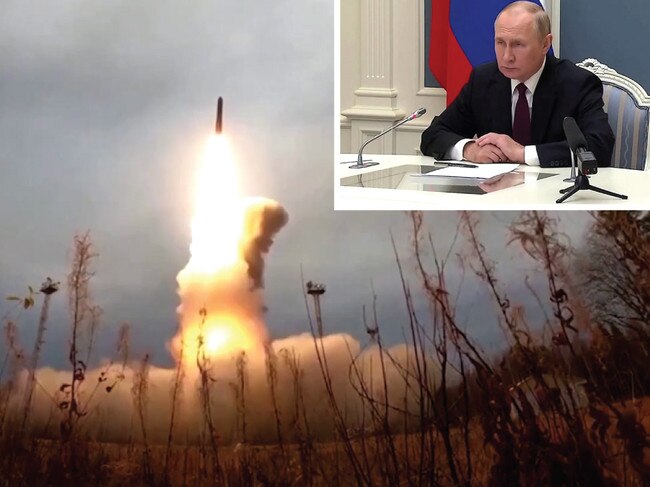 Putin oversees simulated nuclear attack on West.