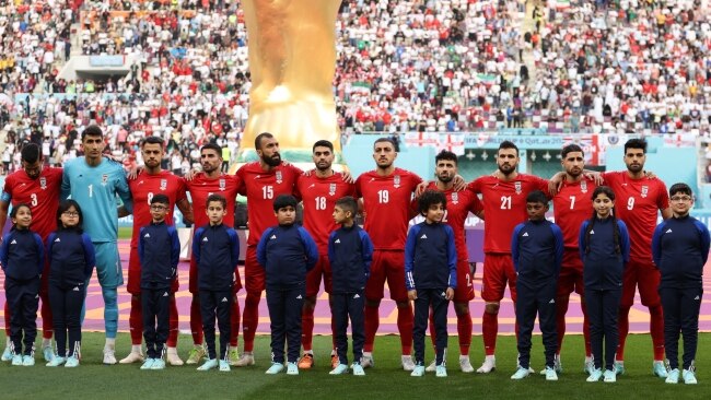 Iranian players refused to sing the national anthem in their opening match against England. Picture: Julian Finney/Getty Images