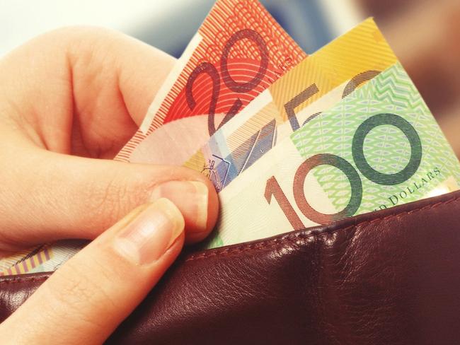 australian money in wallet on real estate background  Picture: istock
