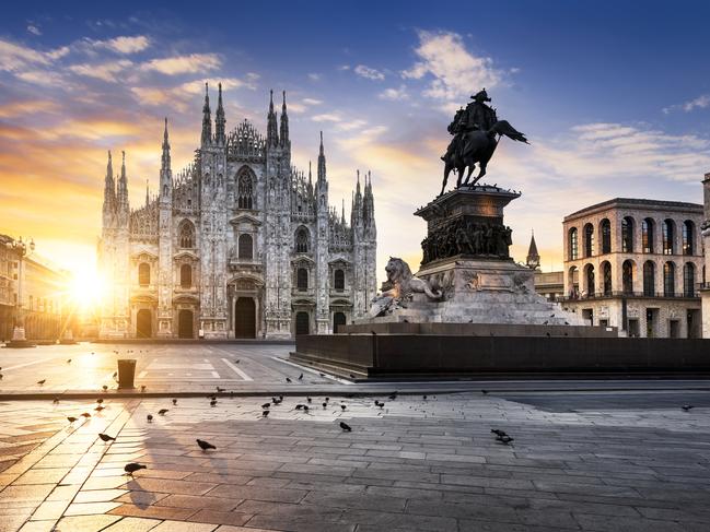 ESCAPE: MILAN, ITALY .. Kylie Lang story .. Duomo at sunrise, Milan, Europe. . Picture: iStock