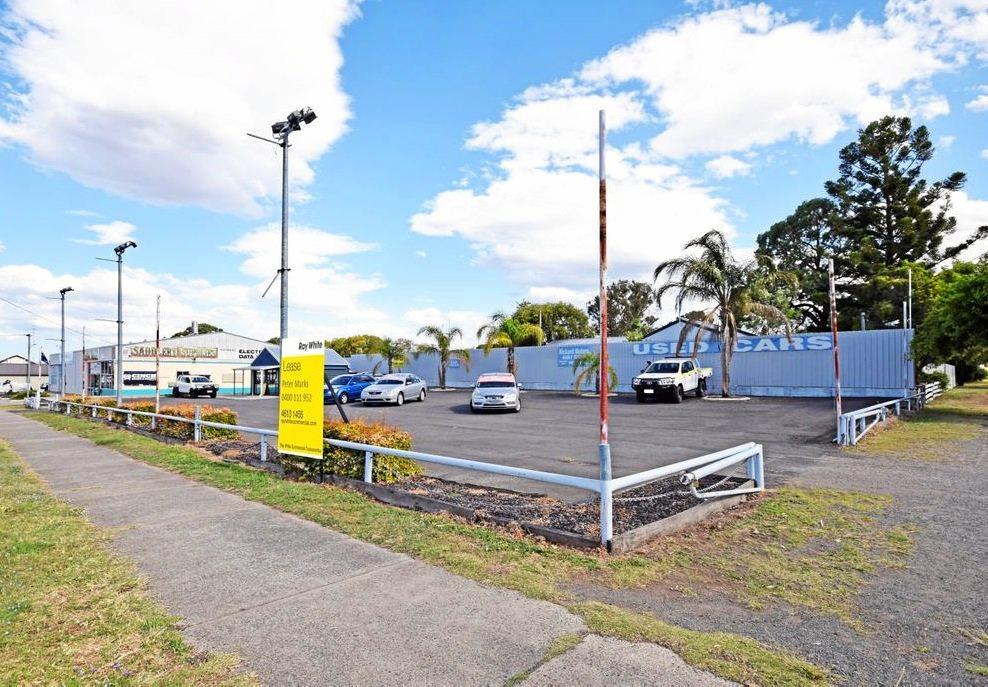 This used car yard comes with an on-site office and an attached home. Picture: realcommercial.com.au