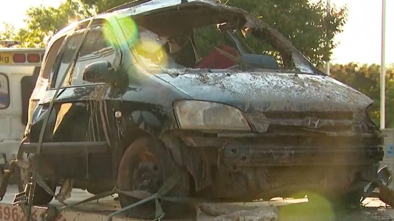 The Hyundai Getz Ms Murphy was driving was totalled in the crash. Picture: Today