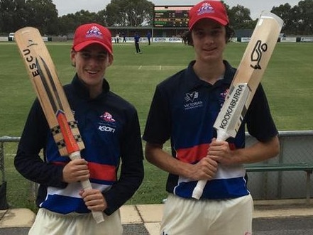 Mitchell Jamieson and Lachlan McArthur of Footscray.