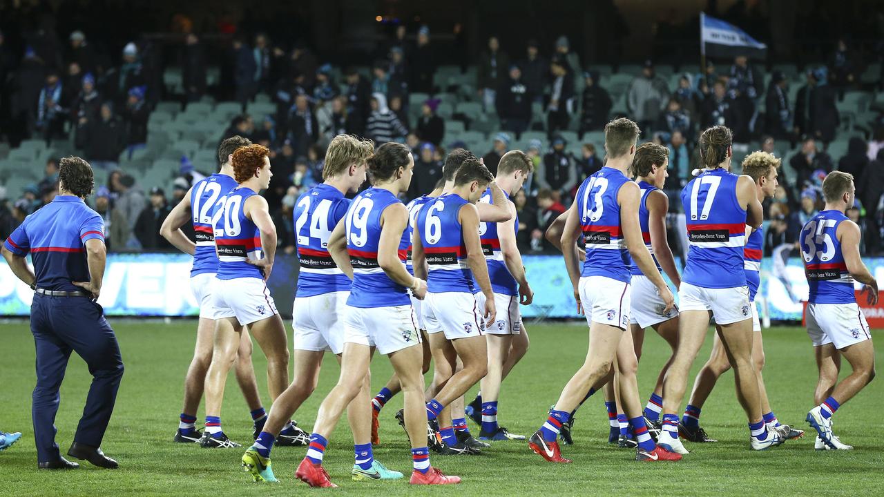 The Western Bulldogs are set to miss the finals. Picture: Sarah Reed