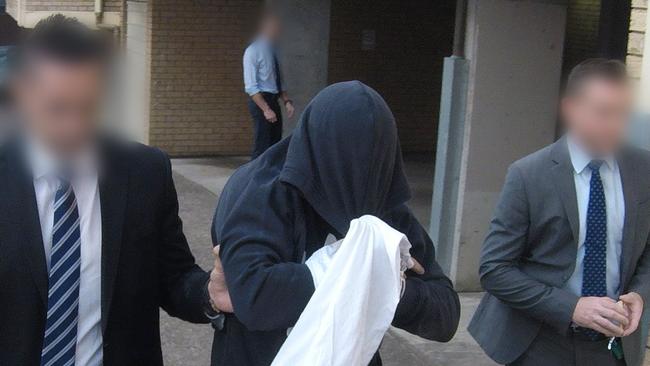 Ahmed Jarkas during his arrest in January. Picture: NSW Police