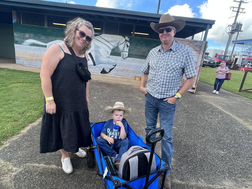 Craig, Jaydene and Josiah, 4, Voll at the Fraser Coast Show.