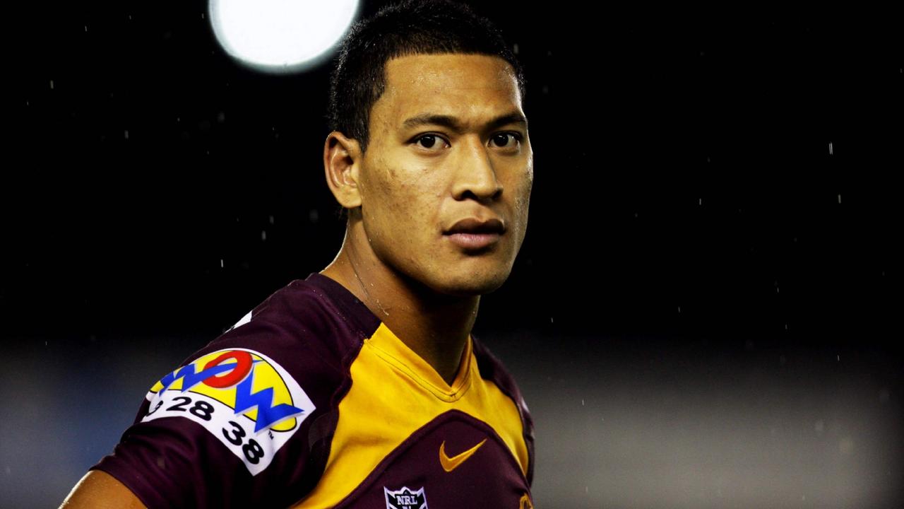 Israel Folau has not played rugby league since leaving the Brisbane Broncos in 2010 to play AFL.