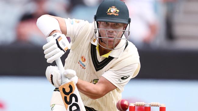 David Warner has presented at the top of the order as a different style of batsman this series. Picture: Michael Klein