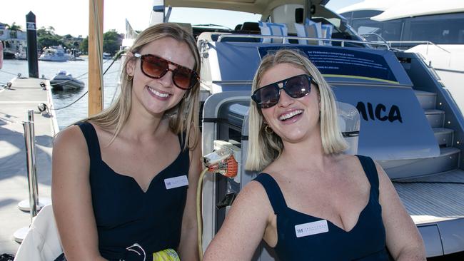 Marnie Vollmer , Kirra Pearson at the Sanctuary Cove Boat Show. Picture: Glenn Campbell