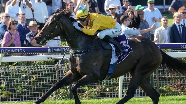 Estriella is the favourite for the Group 1 Robert Sangster Stakes after three impressive wins this prep. Picture: George Sal/Racing Photos