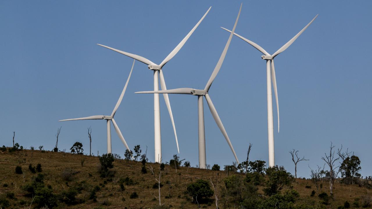 One of Australia’s biggest wind farm projects at Coopers Gap, west of Kingaroy. Picture: Dominic Elsome