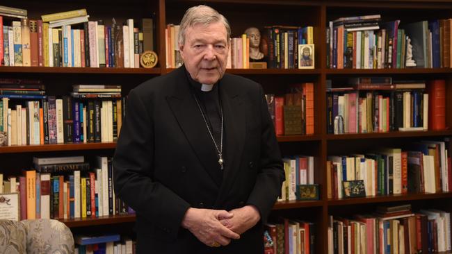 George Pell at home. Picture: Victor Sokolowicz