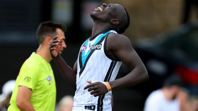 Can Aliir Aliir return to his All-Australian form? (Photo by James Worsfold/AFL Photos/via Getty Images)