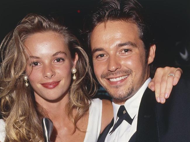 A young Cameron Daddo and wife Alison Brahe at the Logies in 1992. Picture: Instagram
