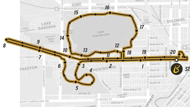 The Ballarat Marathon 42.1km course. Picture: Ballarat Marathon.