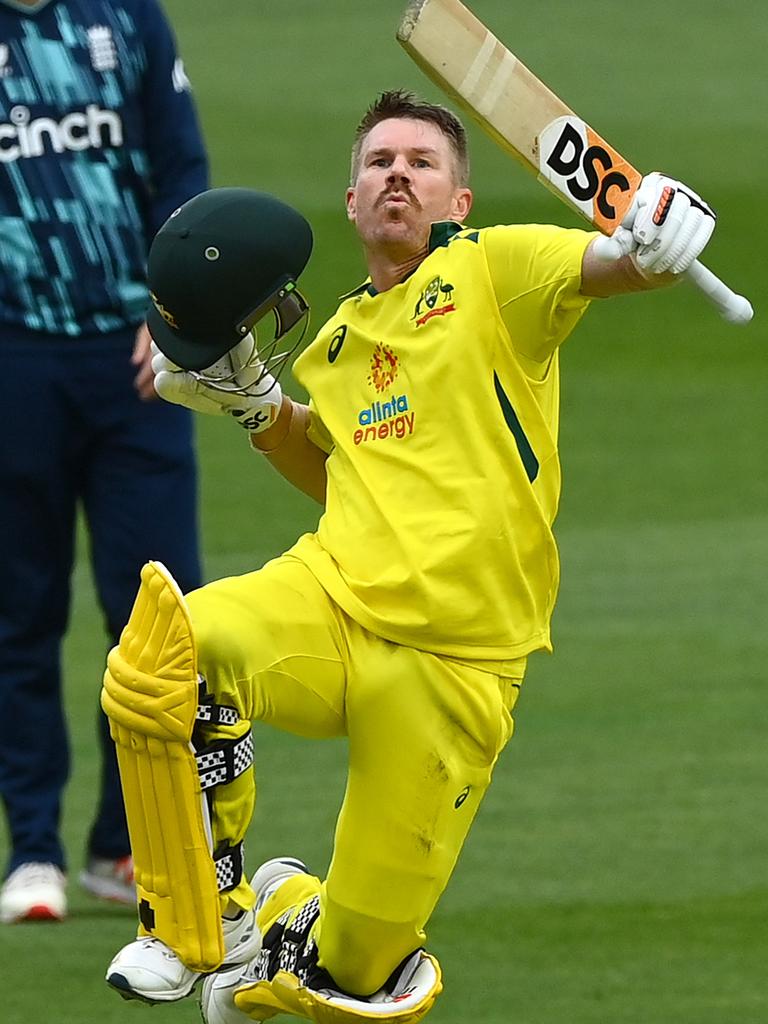 David Warner ends his 1043-day drought of international hundreds.