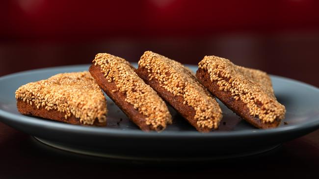 Nothing makes a better beer snack than prawn toast. Picture: Tony Gough.