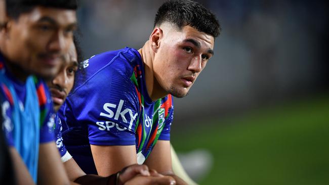 Jamayne Taunoa-Brown in action for the Warriors. Picture: NRL Photos