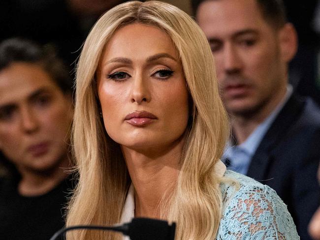 WASHINGTON, DC - JUNE 26: Actress and child welfare advocate Paris Hilton listens during the House Committee on Ways and Means hearing on "Strengthening Child Welfare and Protecting Americas Children" on June 26, 2024 in Washington, DC. Hilton is set to testify in support of the reauthorization of a federal program responsible for children in foster care.   Samuel Corum/Getty Images/AFP (Photo by Samuel Corum / GETTY IMAGES NORTH AMERICA / Getty Images via AFP)