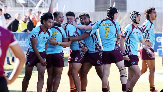 WALTERS CUP - Marsden SHS v Keebra Park SHS. Keebra Park scores a try in the final minutes and wins. Picture: NIGEL HALLETT