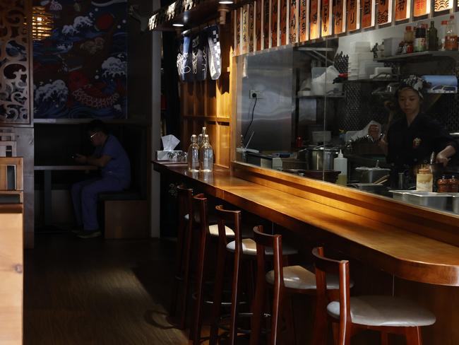 Teppanyaki Legend’s bench seating where you can see the chefs at work. Pictures: Nikki Davis-Jones.