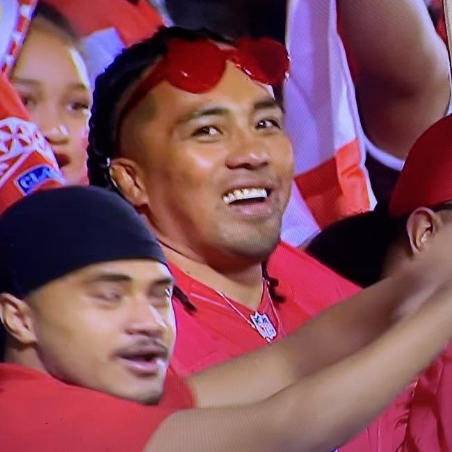 Former Parramatta Eels prop Fuifui Moimoi was spotted in the crowd.