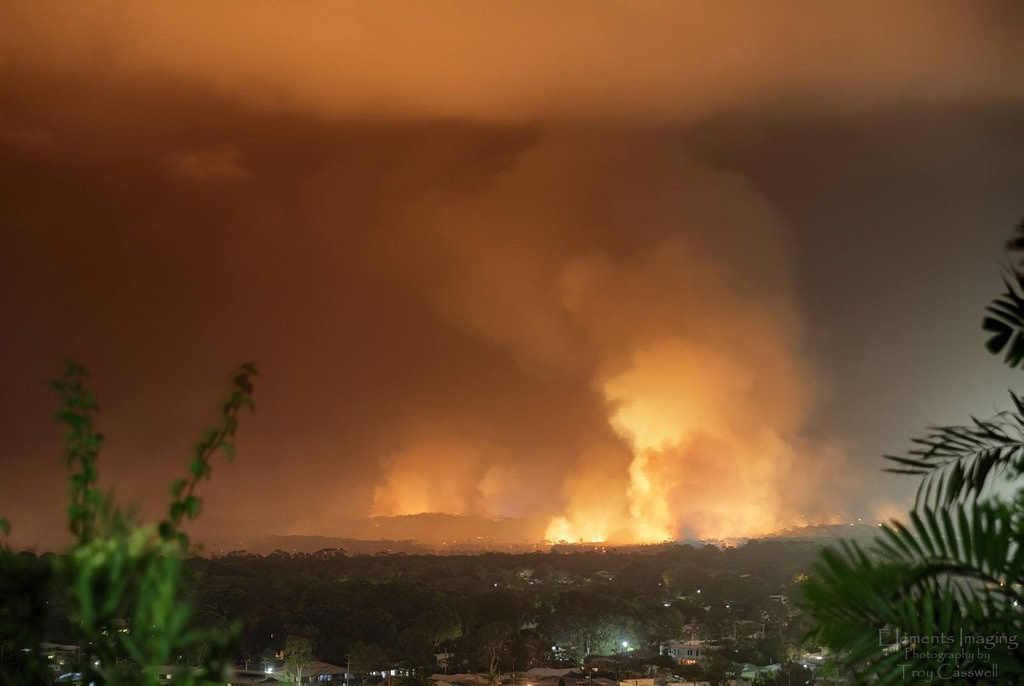 Coolum bushfire. Picture: Elements Imaging - Photography b