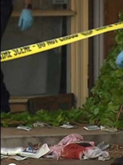 A blood-soaked item of clothing found at the alleged crime scene. Picture: 7NEWS