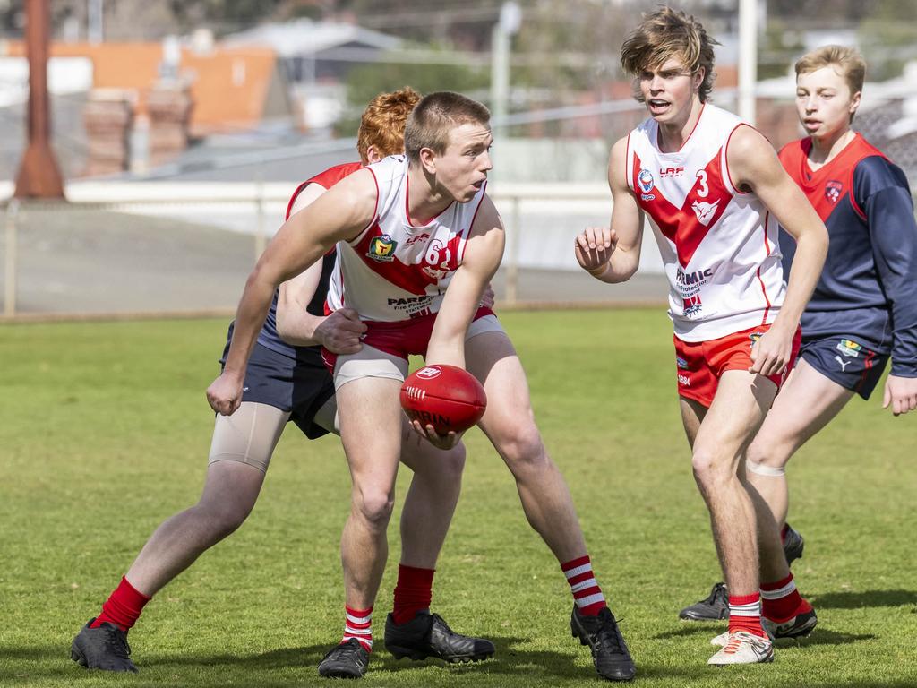 STJFL Grand finals U18 Boys Clarence v North Hobart at North Hobart Oval. Picture: Caroline Tan