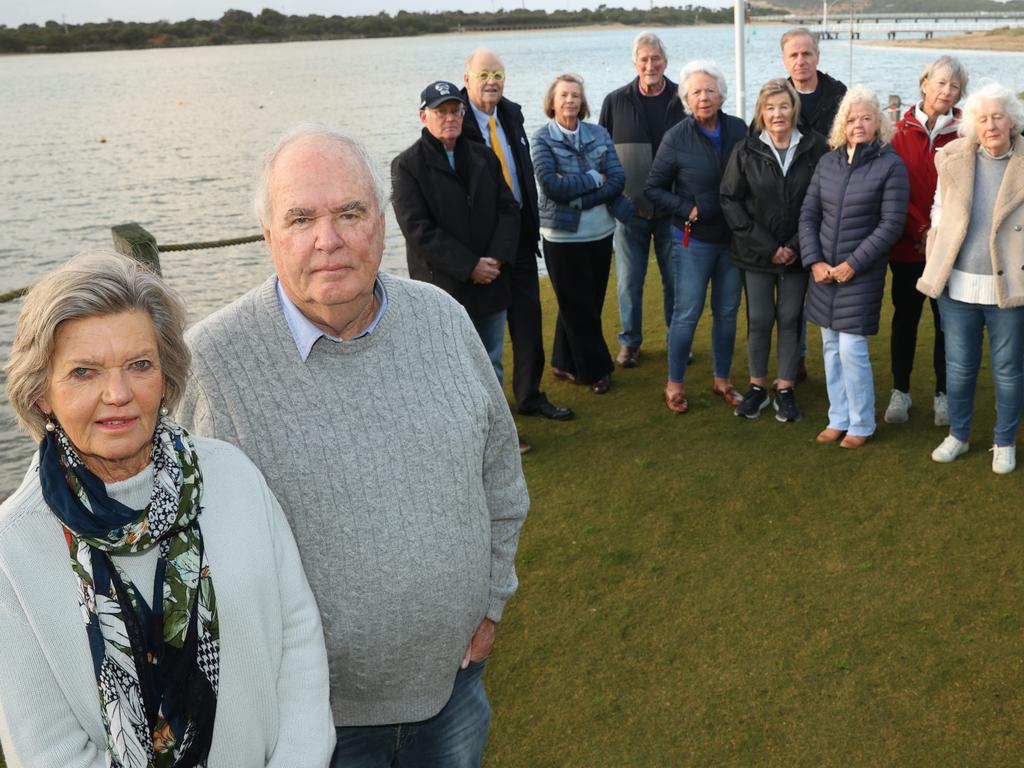 Residents including Judy and Bruce Wilson are opposing a major development along the Barwon Heads riverfront. Picture: Alison Wynd