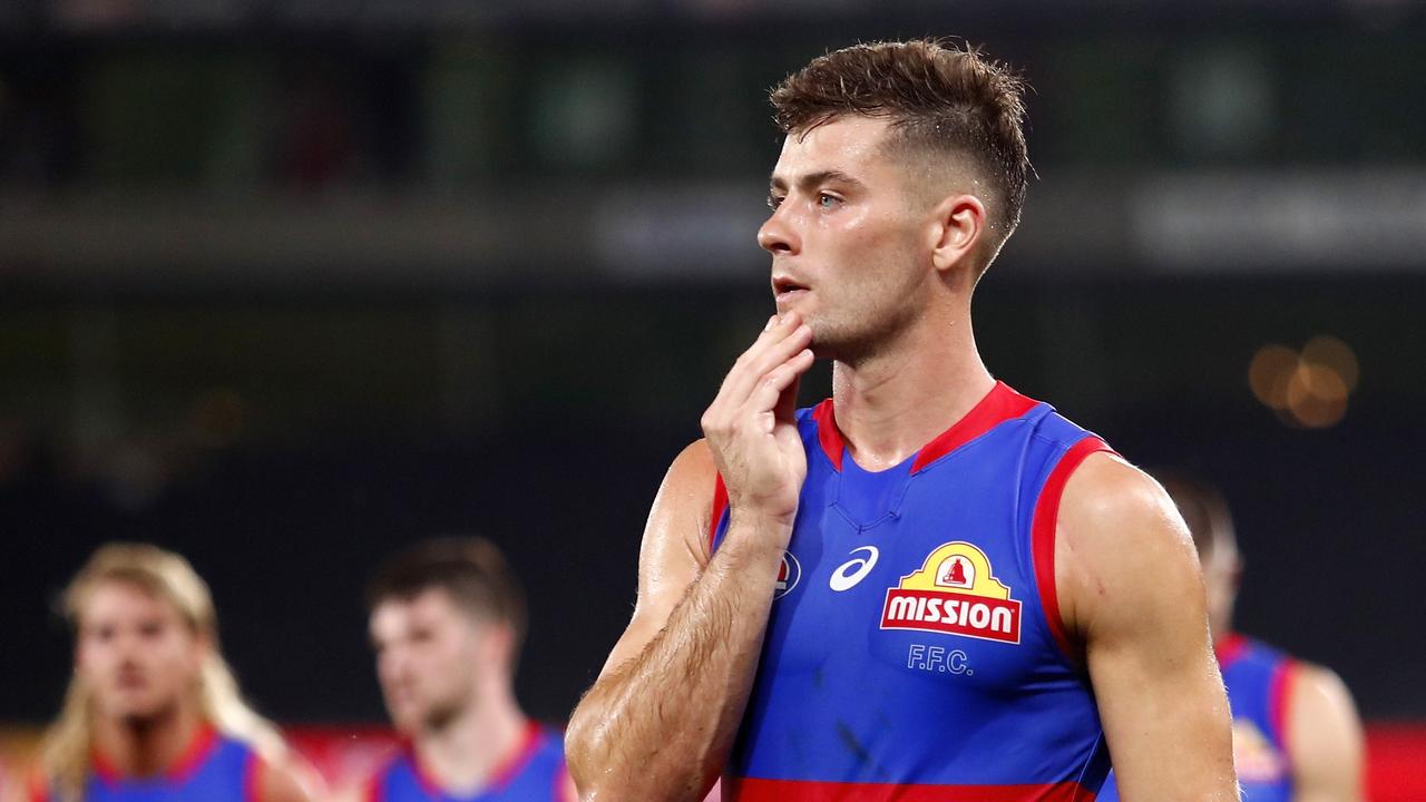 Josh Dunkley remains in limbo after requesting a trade to Brisbane. Picture: Dylan Burns
