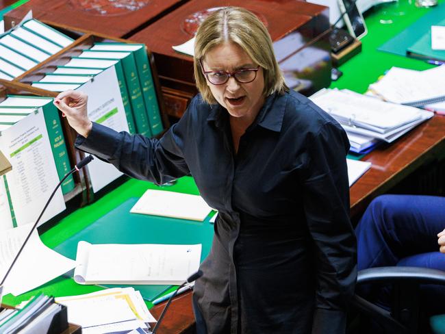 Premier Jacinta Allan during Question Time on Thursday. Picture: Aaron Francis